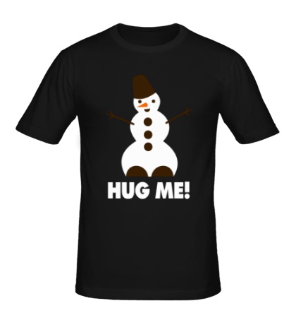Купить мужскую футболку Snowman: Hug me