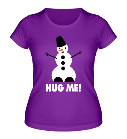 Купить женскую футболку Snowman: Hug me