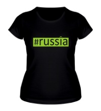 Женская футболка Russia Tag