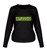Женский лонгслив Russia Tag