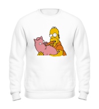 Свитшот Гомер и свинья