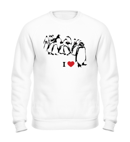 Свитшот «I love Penguins»