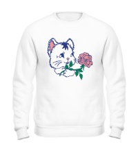 Свитшот Котёнок с розой
