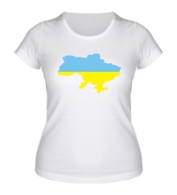 Женская футболка Карта Украины