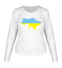 Женский лонгслив Карта Украины