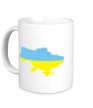 Керамическая кружка «Карта Украины» - Фото 1