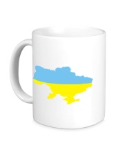 Керамическая кружка Карта Украины