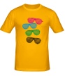 Мужская футболка «Разноцветные очки» - Фото 1