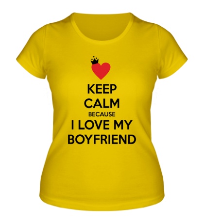 Женская футболка I love my boyfriend