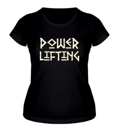 Женская футболка Powerlifting Glow