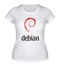Женская футболка Debian