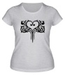 Женская футболка «Узор в виде сердца» - Фото 1