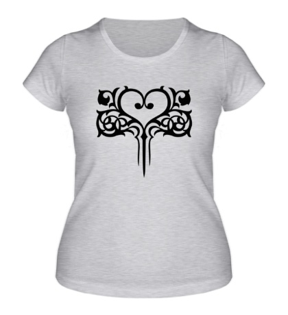 Женская футболка «Узор в виде сердца»