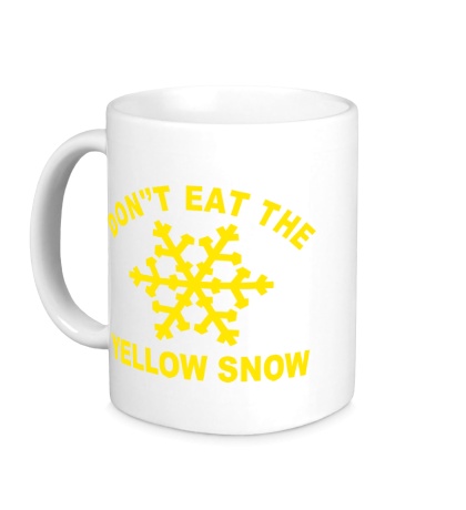 Керамическая кружка Dont eat the yelow snow