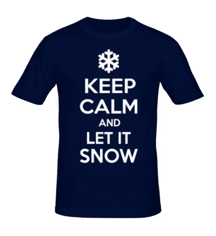 Мужская футболка Keep calm and let it snow