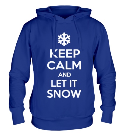 Толстовка с капюшоном Keep calm and let it snow