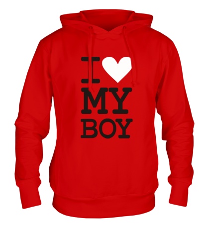 Толстовка с капюшоном «I love my Boy»