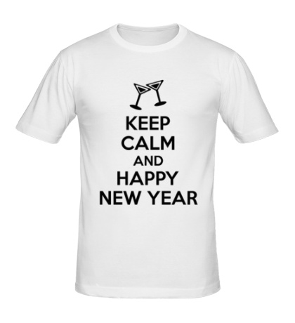 Мужская футболка «Keep Calm & Happy New Year»