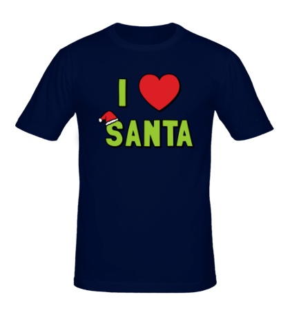 Мужская футболка «I love santa»