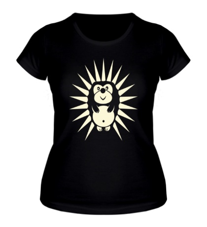 Женская футболка «Колючий ежик, свет»