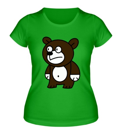 Женская футболка «Странный мишка»
