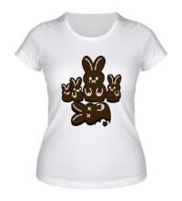 Женская футболка Шоколадные кролики