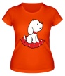 Женская футболка «Собачка на подушке» - Фото 1