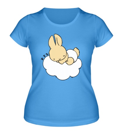 Женская футболка Зайчик на облаке