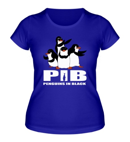 Женская футболка PIB Penguins in black