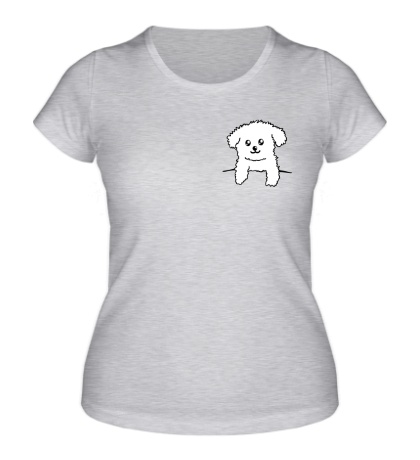 Женская футболка «Карманный пёс»