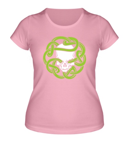 Женская футболка Череп в кельтском узле
