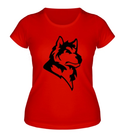 Женская футболка «Дикий волк»
