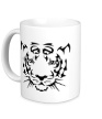 Керамическая кружка «Морда тигра» - Фото 1