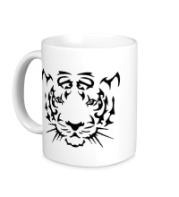 Керамическая кружка Морда тигра