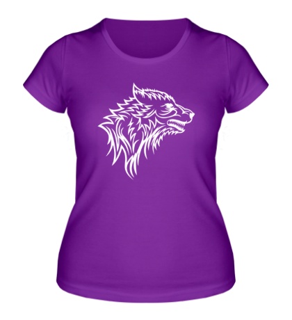 Женская футболка «Тату волк»