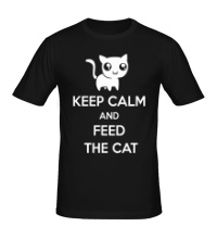 Мужская футболка Keep Calm & Feed the Cat