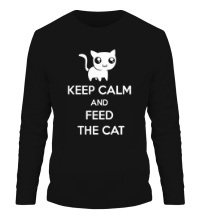 Мужской лонгслив Keep Calm & Feed the Cat