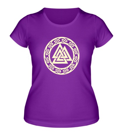Женская футболка Валькнут: символ Одина, свет