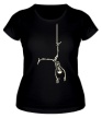 Женская футболка «Висячий скелетик свет» - Фото 1