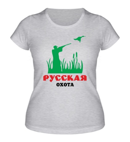 Женская футболка Русская охота на утку