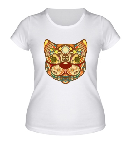 Женская футболка «Декоративная кошка»
