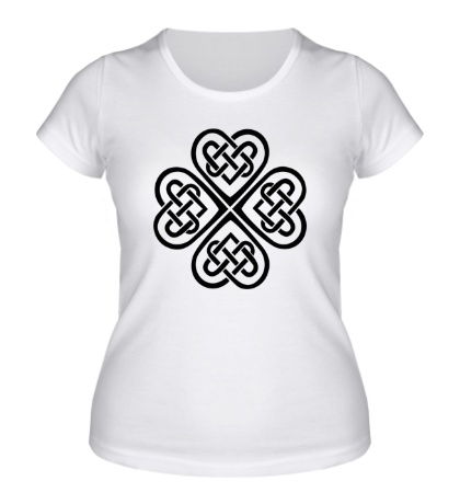 Женская футболка Клевер из кельтских узоров