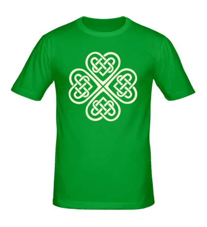 Мужская футболка Клевер из кельтских узоров свет