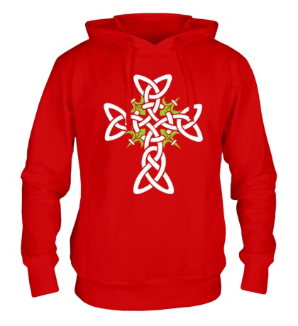Толстовка с капюшоном Кельтский плетеный крест