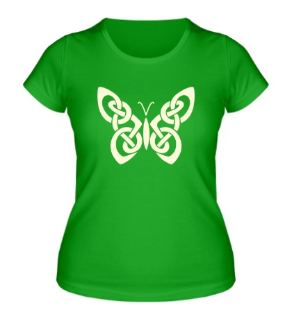 Женская футболка «Кельтская бабочка, свет»