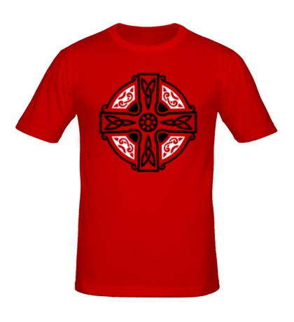 Мужская футболка Кельтский крест с узорами