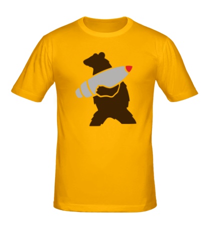Мужская футболка «Медведь с боеголовкой»