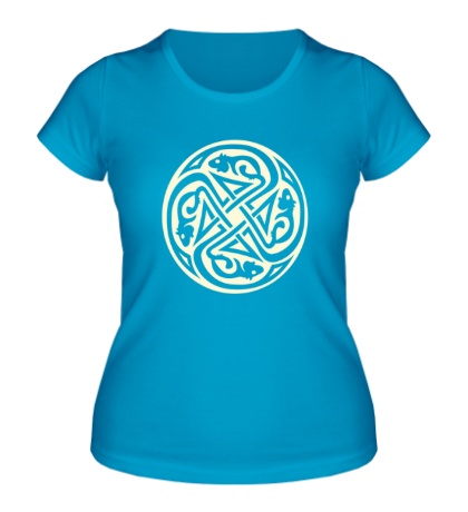 Женская футболка «Кельтский круг крыс, свет»