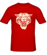 Мужская футболка «Свирепый тигр свет» - Фото 1