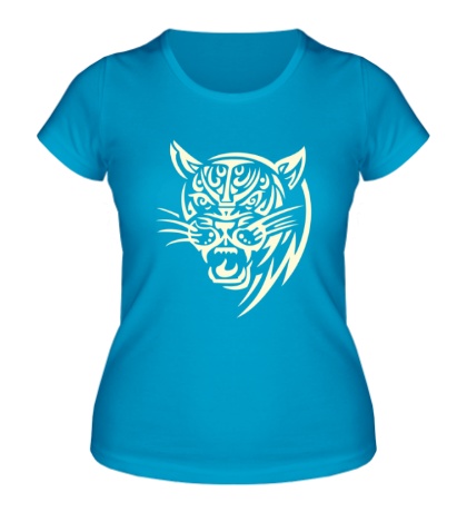 Женская футболка Дикая кошка свет